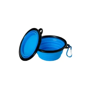 COMEDERO/ BEBEDERO PORTABLE CON GANCHO S AZUL
